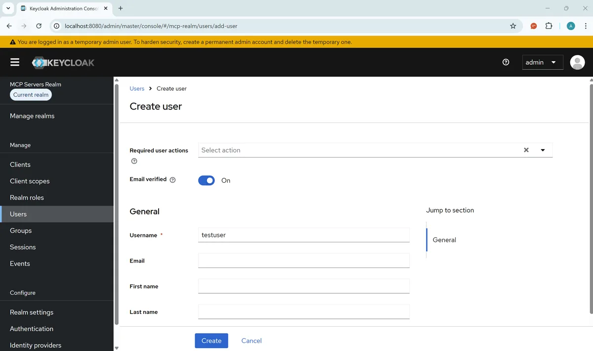 User Creation